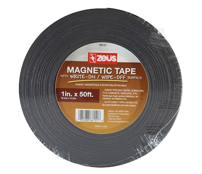 Zeus Magnetic Tape, 1" x 16.66 yds., White (BAU66151)