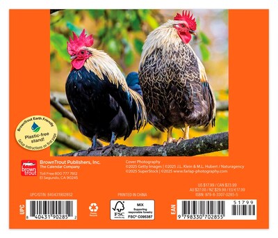 2026 BrownTrout Chickens 6.06 x 5.13 Day-to-Day Calendar (9798330702855)