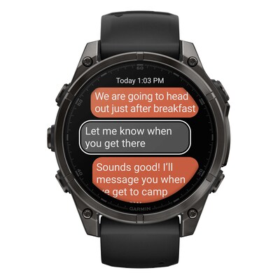 Garmin fenix 8 AMOLED Multisport GPS Smartwatch, Carbon Gray & Black, 47mm (GRM0290420)
