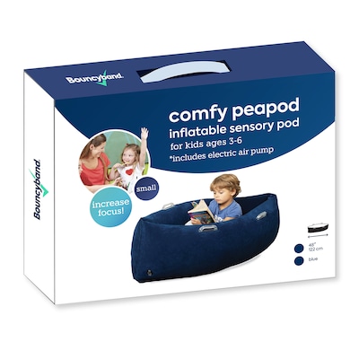 Bouncyband Comfy Hugging Peapod Sensory Pod, 48, Blue (BBAPD48BU)