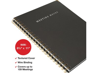 Global Printed Products 8.5" x 11" Planner, Paperboard Cover, Black (SPLS-0118-BK)