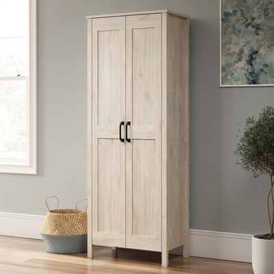 Sauder Select 72H Storage Cabinet with 3 Shelves, Chalk Oak (433242)