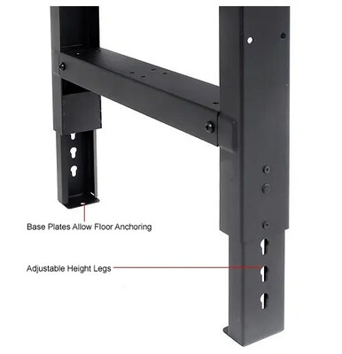 Global Industrial Height Adjustable Workbench, 60"W x 30"D, Birch Square Edge, Black (318912BK)