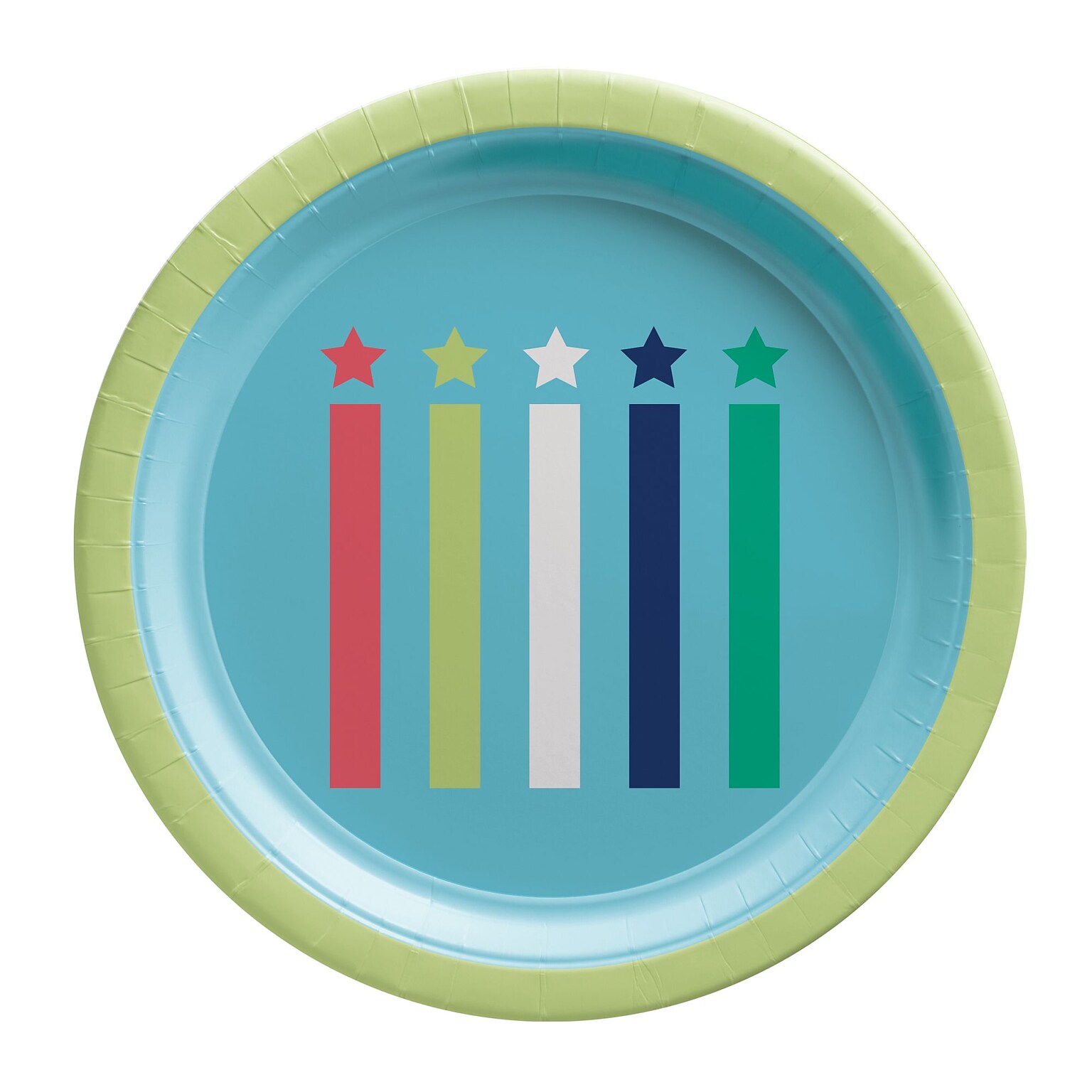 Party City Modern Birthday 7 Paper Plates, Multicolored, 8 Plates/Pack (AM54050123-ST)