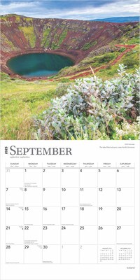 2025 BrownTrout Iceland 12" x 12" Monthly  Wall Calendar (9781975476175)