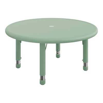 Flash Furniture Wren 33 Round Activity Table, Height Adjustable, Sage (YUYCX072RDTBSGE)