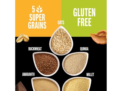 KIND Healthy Grains Gluten Free Peanut Butter Dark Chocolate Energy Bar, 1.4 oz., 10 Bars/Box (67075)