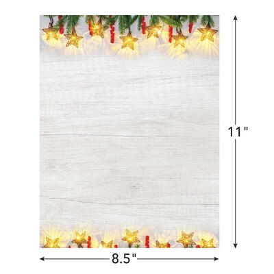 Great Papers! Holiday Stationery Letterhead Star Lights, Multicolor, 50 sheets (2024035)