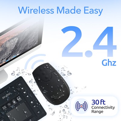 Delton M44 Wireless Optical Mouse, Black (DMSWM44-WB)