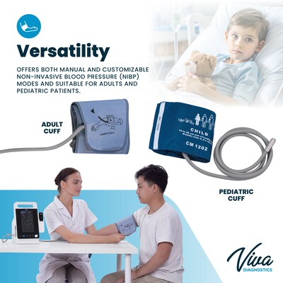 Viva Comfort Health Monitoring Device Omni Spot Vital Sign Monitor with Thermometer, White (ADI913-M-1-MK)
