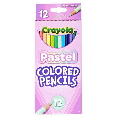 Crayola Pastel Colored Pencils, Assorted Colors, 12/Pack, 12 Packs/Bundle (BIN682030-12)