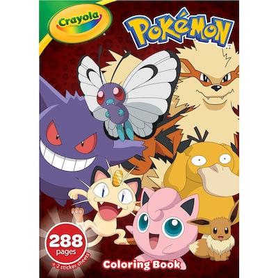 Crayola Pokémon Coloring Book, 288 Pages, 3/Bundle (BIN040851-8)