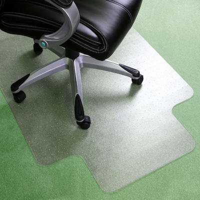 Floortex Valuemat Basic Vinyl Low Pile Carpet Chair Mat with Lip, 36" x 48", Clear (NRCMFLVG0042)
