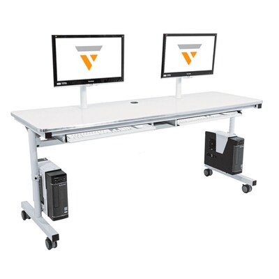 VersaDesk 72W Basic Computer Table, White (BCT7224-WW)