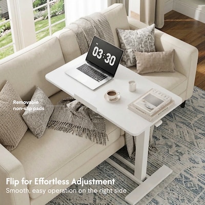FlexiSpot H7 Pro Adjustable Side Table, 27.6" x 15.8", White (H7W-PRO-2816)