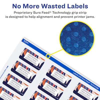 Avery Laser/Inkjet Rectangle Multipurpose Labels, 1" x 2", White, 240 Labels/Pack  (94220)