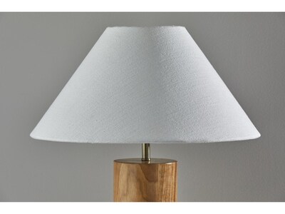 Adesso Martin Incandescent Table Lamp, Natural Oak/White (1509-12)