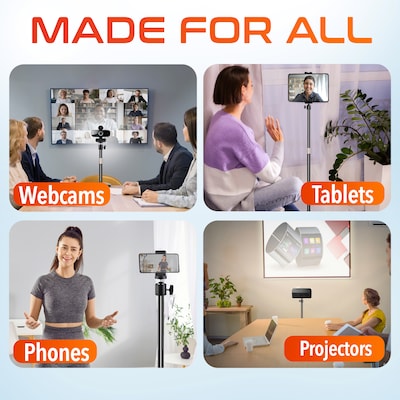 Delton S190S Adjustable Tablet Floor Stand and Phone Holder Bundle, Black (DPS190SBD2)