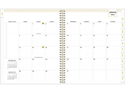 2024 Blue Sky Day Designer Tile 8.5" x 11" Weekly & Monthly Planner, Blue (101411-24)