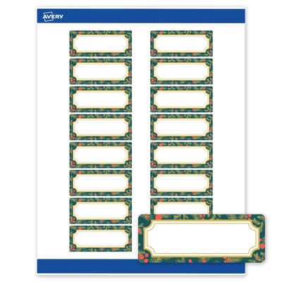 Avery Rectangle Multipurpose Labels, 1 x 2-5/8, White, 160/Pack (19479370492)