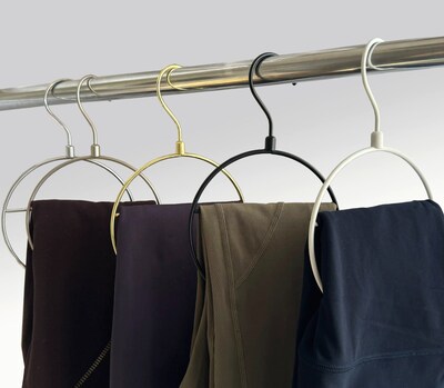 Nahanco Metal Clothes Hangers, Black, 10/Carton (AHLFMB10)