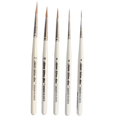 Silver Brush Synthetic Taklon Round Brush, 7/Pack (SLVUM2491)
