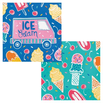 Say Hooray! Tasty Treats Summer Disposable Party Tableware Set, 49/Pack (DTC9634E2A)