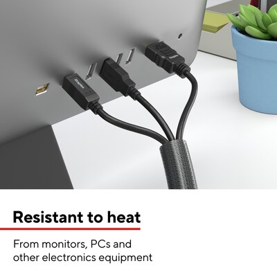 Staples TECH 10' Cord Sleeve, Black (ST62391)