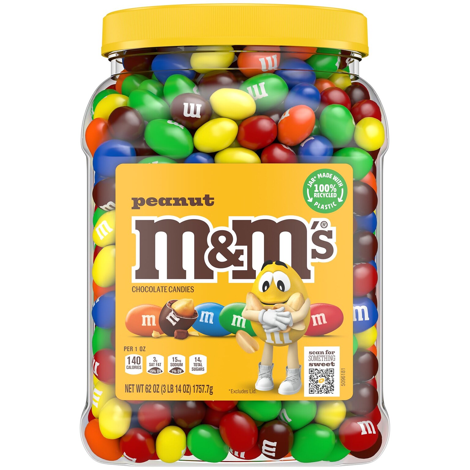 M&Ms Peanut Milk Chocolate Pieces, 62 oz. (209-00060)