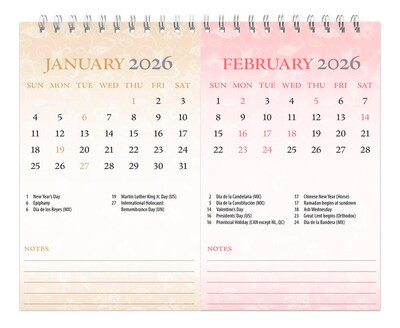2026 BrownTrout Tuscan Delight 7.5" x 6" Monthly Desk Calendar (9798330706020)