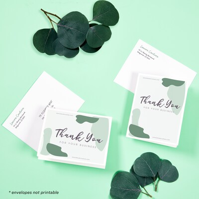 Avery Quarter-Fold Greeting Cards with Envelopes, 4.25" x 5.5", Matte White, Inkjet, 20/Pack (03266)