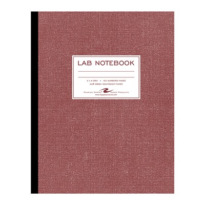Roaring Spring Paper Products 1-Subject Computation Notebooks, 9.25 x 11.75, Graph Ruled, 76 Sheets, Red (77648)