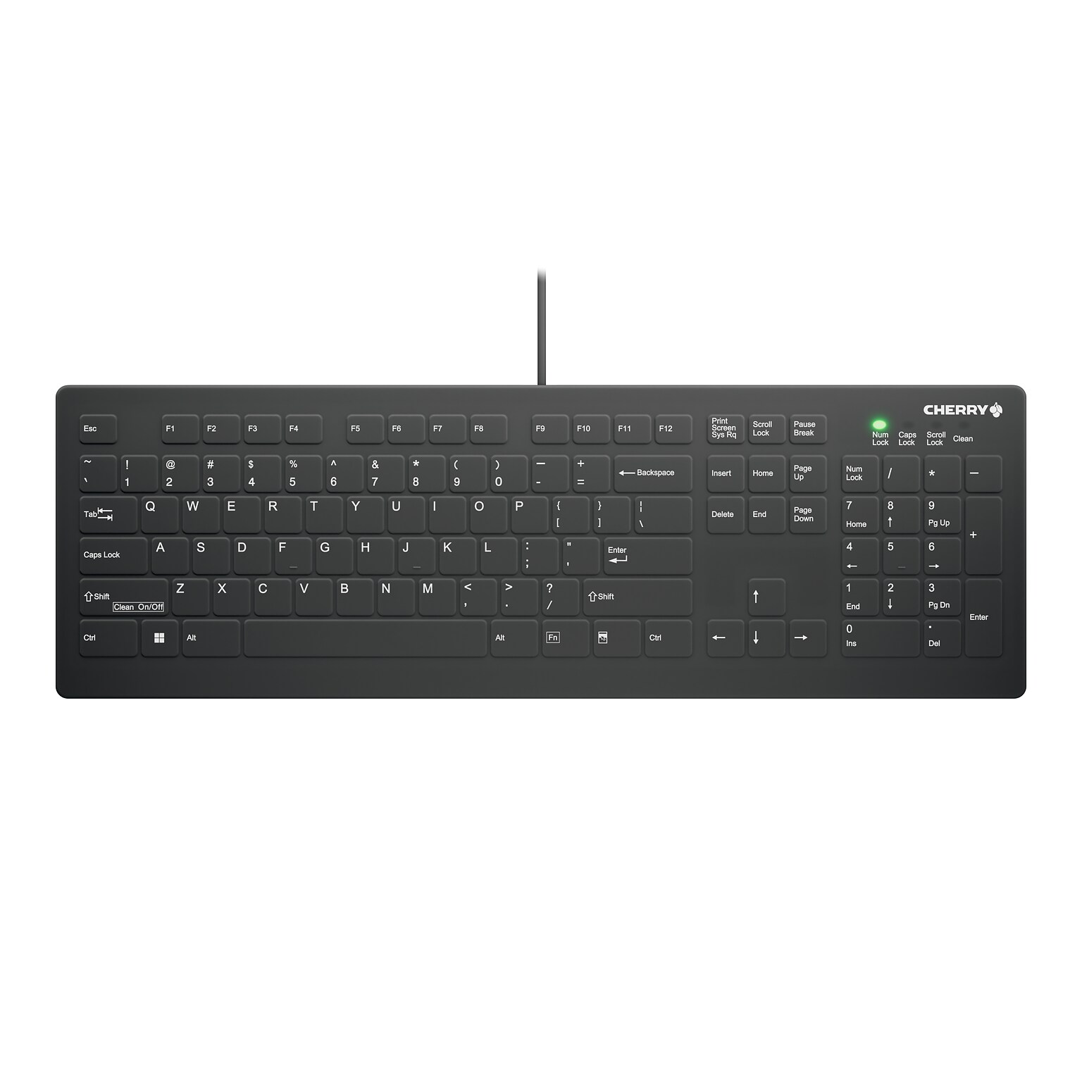Cherry AK-C8112 Medical Wired Keyboard, Black (AK-C8112-US-B/US