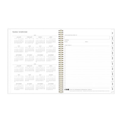 2025-2026 Blue Sky Smoke 8.5" x 11" Weekly & Monthly Planner, Plastic Cover, Multicolored (133681-A26)