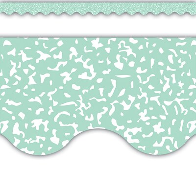 Teacher Created Resources Border Trim, 2.19" x 2.92', Composition Green Scalloped, 12/Pack, 6 Packs/Bundle (TCR9314-6)