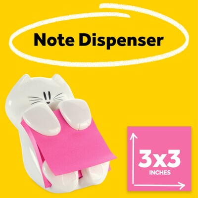 Post-it Cat Pop-Up Dispenser for 3 x 3 Notes, White (CAT-330)