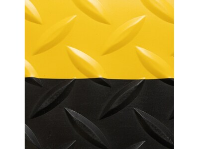 NoTrax Saddle Trax Anti-Fatigue Mat, 36" x 24", Black/Yellow (979S0023YB)