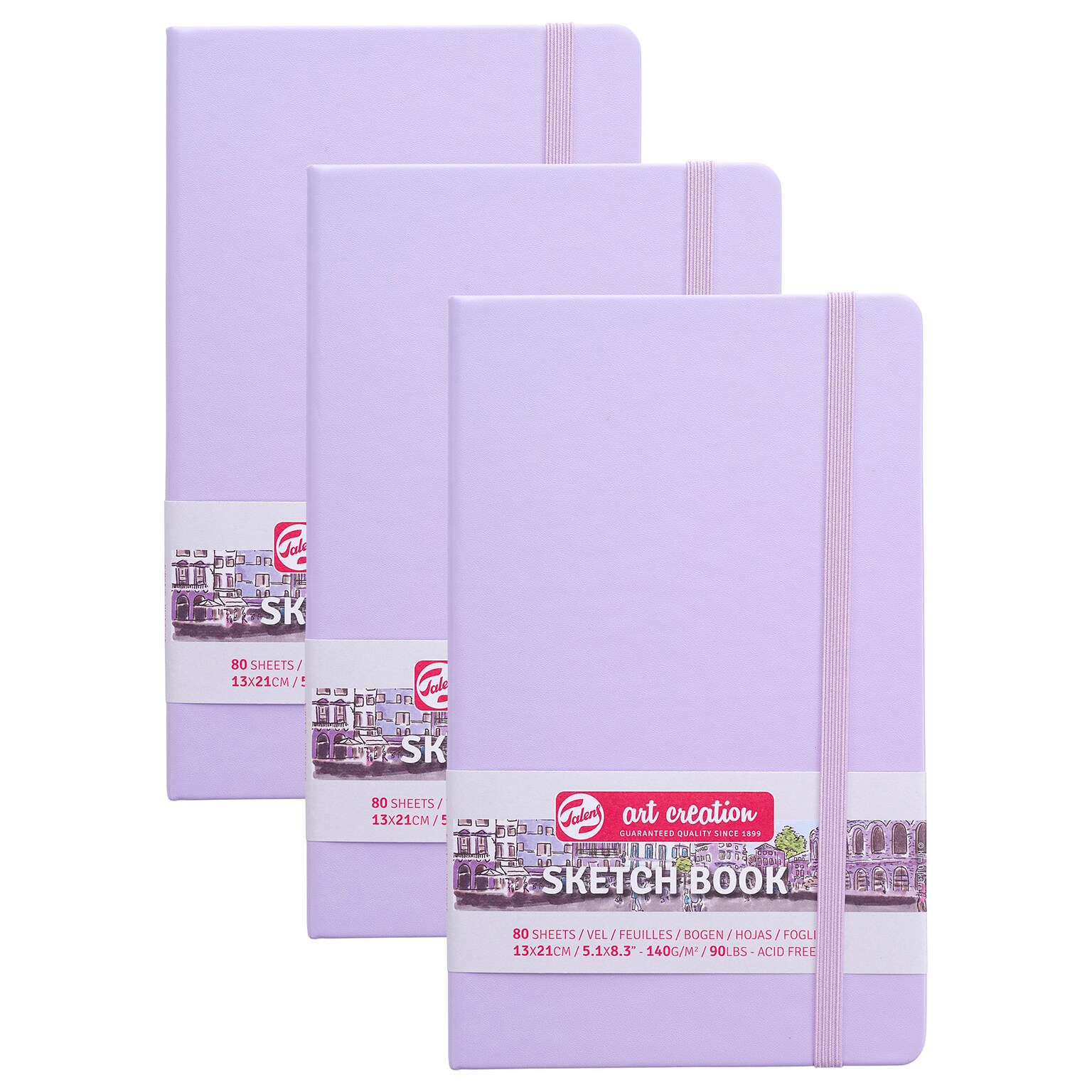 Talens Art Creation 5.1 x 8.3 Sketch Book, 80 Sheets/Book, 3/Bundle (TLN9314132M-3)