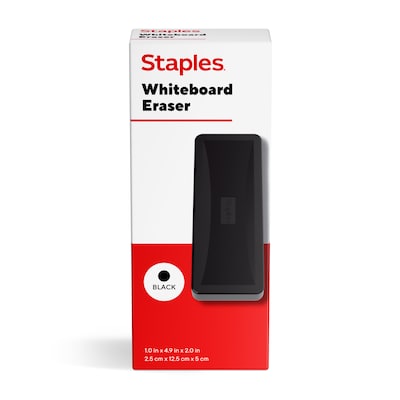 Staples Whiteboard Eraser, Black (ST63646)