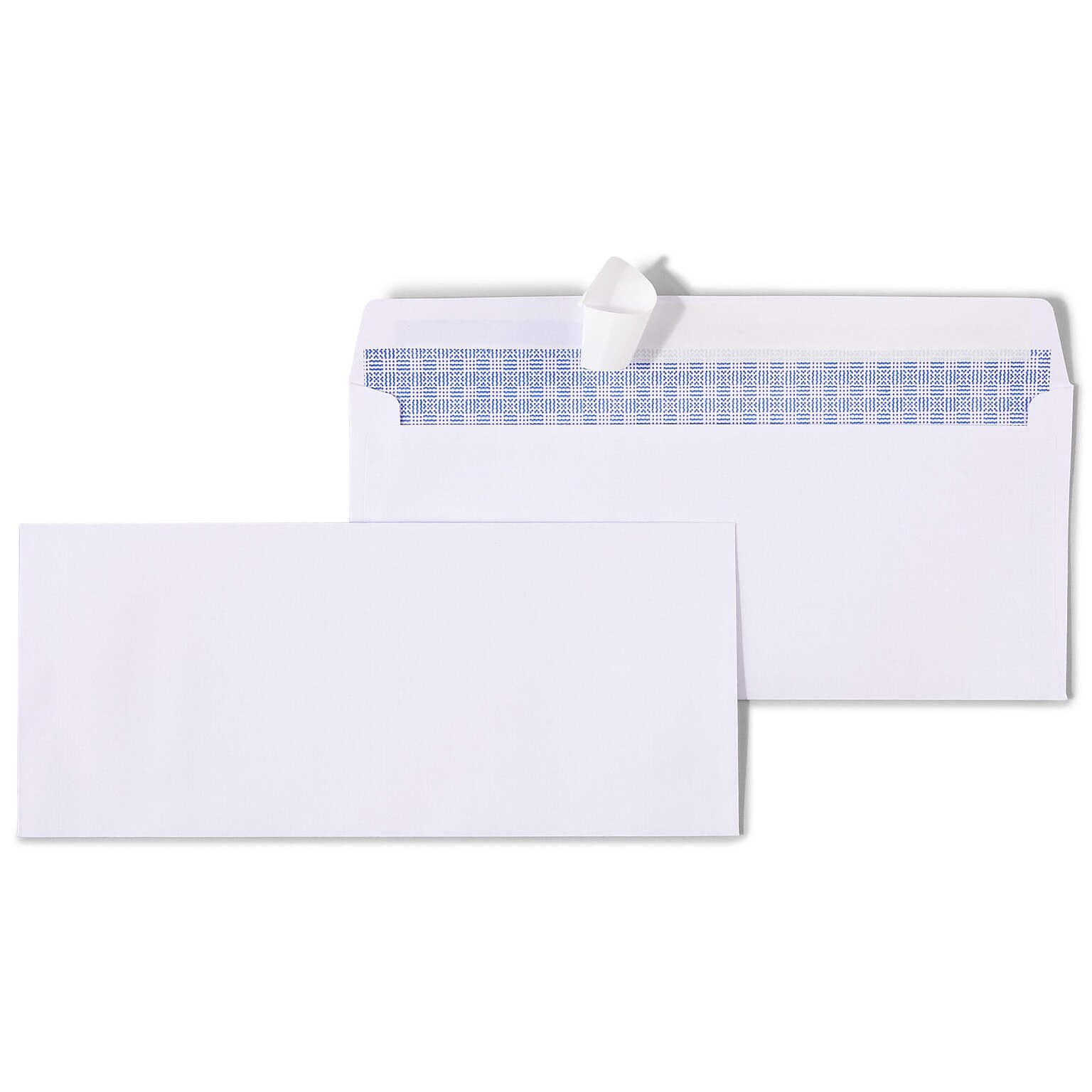 Staples QuickStrip EasyClose Self Seal Security Tinted #10 Business Envelopes, 4 1/8 x 9 1/2, White, 100/Box (ST50308-CC)