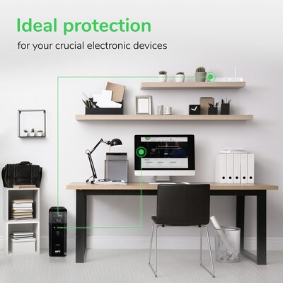 APC Back-UPS Pro 1500VA Battery Backup and Surge Protector, 10-Outlets, Black (BR1500MS2)