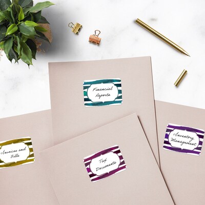 Avery EcoFriendly Stick On Sticker Name Tags/Labels, White, 50 Sheets/Pack, 400 Labels/Pack (45395)