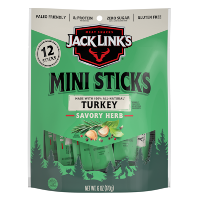 Jack Link’s Mini Savory Herb Turkey Meat Stick, 6 oz. (10000044710)