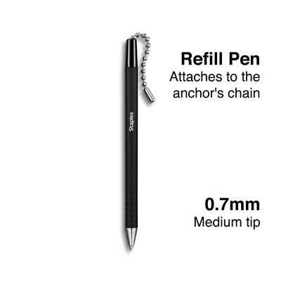 Staples® Anchor Ballpoint Pen Refill, Medium Point, Black Ink (ST31642-CC)