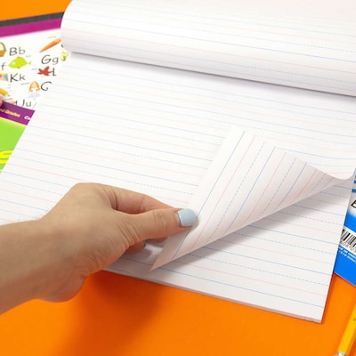 Bazic Handwriting Practice Paper, 10.5" x 8", White, 50 Sheets/Pad, 12 Pads/Bundle (BAZ543-12)