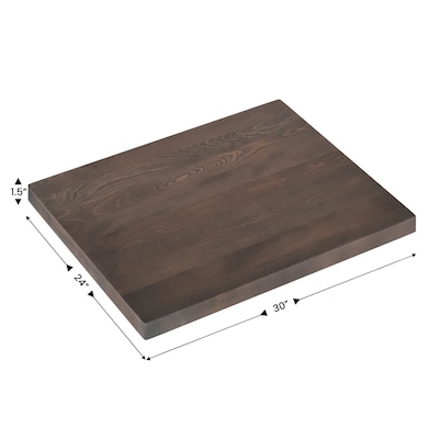 Flash Furniture Bennett 24"W x 30"D 1.5" Thickness Rectangular Table Top, Wooden, Dark Brown (GSF0032430DKBRN)