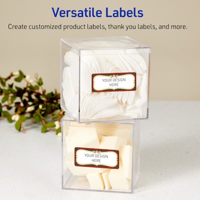 Avery Rectangle Multipurpose Labels, 1" x 2-5/8", White, 160/Pack (19479370509)