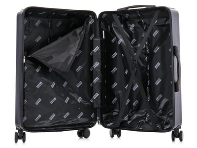 InUSA Drip 24" Hardside Suitcase, 4-Wheeled Spinner, TSA Checkpoint Friendly, Blue (IUDRI00M-BLU)