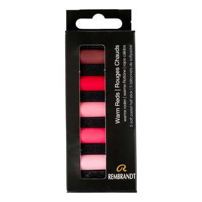 Rembrandt Soft Pastels Micro Sets, Warm Reds, 5/Set, 3 Sets/Bundle (RBX31820504-3)