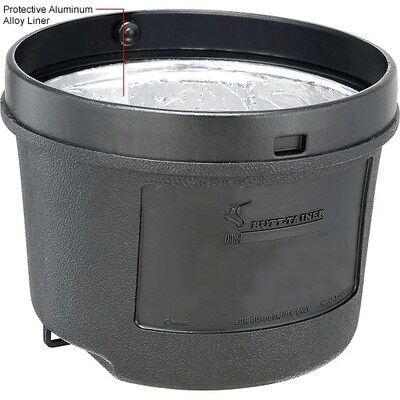Global Industrial Outdoor Ashtray, 1-1/2 Gallon, Black (261391BK)